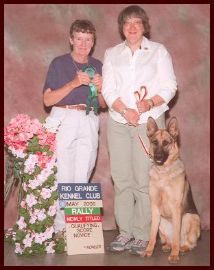Vom Waldenhaus German Shepherd female in obedience training, living in New Mexico